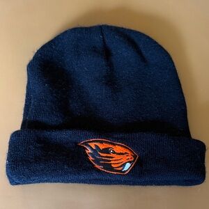 Black Beanie with Oregon State Beavers Logo